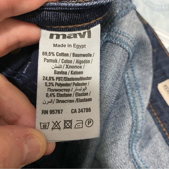 Mavi Kerry jeans mid rise straight leg blue stretch denim medium waist size 31 - Picture 12 of 13